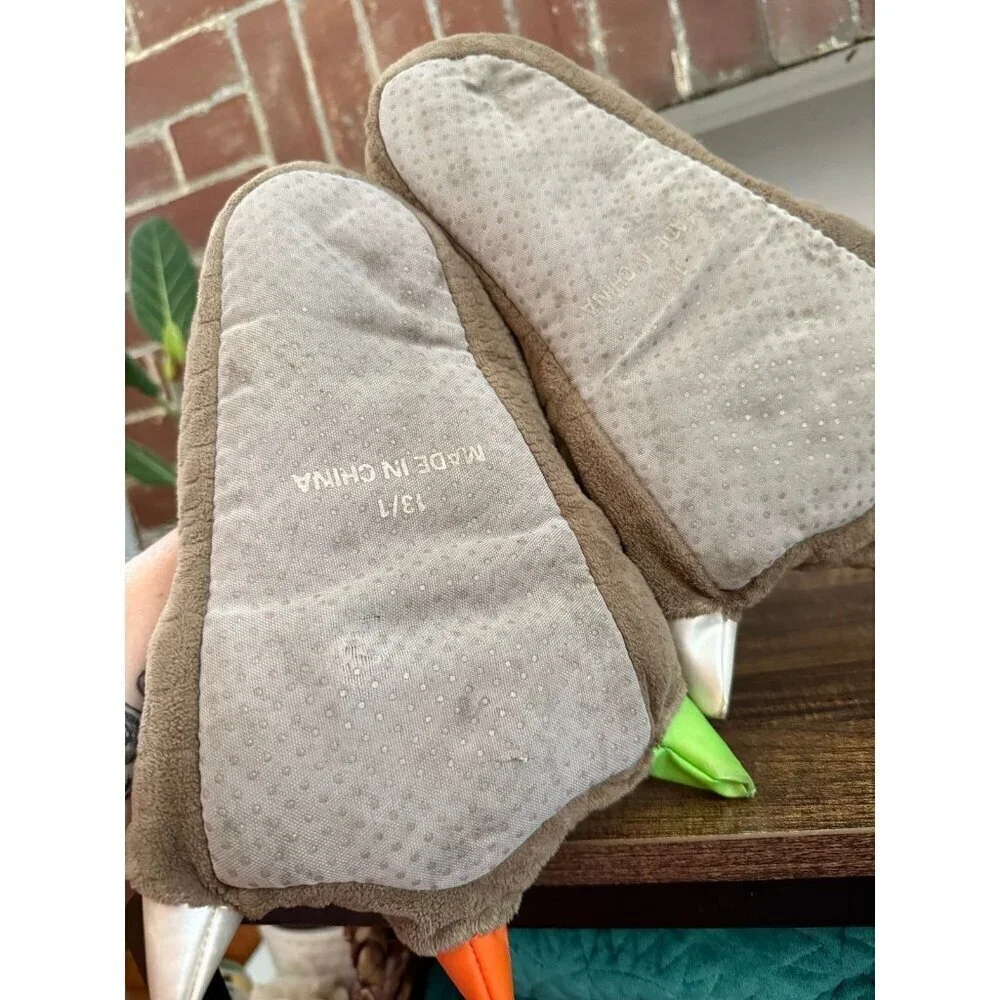 Kids Plush Dinosaur Claw Slippers – Size 13/1